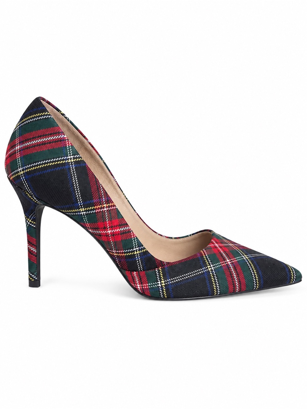Old Navy Tartan Plaid Pointed Toe Stiletto Pumps Holiday Party Heels Size 10